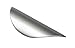 Gedotec Poignée profilée moderne en métal argenté - Poignée de tiroir courbée pour portes d'armoire - ZENA - Acier chromé mat laqué - Poignée de meuble BA 32 mm - 1 pièce - Poignée de porte avec vis