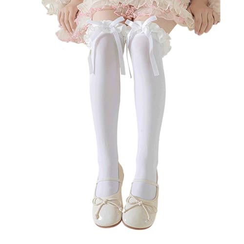 Loose Socks Lace Calf Socks Bowknot High Boot Socks Leg Long Knee Stockings Breathable Children Socks