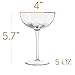 Small 5 oz Octagonal Prestige Coupe Glasses with Gold Rims for Cocktails and Champagne | Set of 4 | Crystal Angled Long Stemmed Glassware for Espresso Martini, Daiquiri, Gimlet, Cosmopolitan