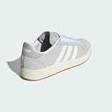 adidas Men's Grand Court Base 00S Shoes, Grey Two/Cloud White/Gum, 9 UK - 9