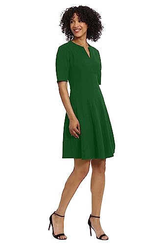 Maggy London Women's Notch Neck Fit and Flare Career Office Workwear Desk to Dinner Event Guest of2