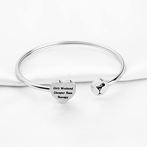 ENSIANTH Girls Getaway Gift Awesome Gift Girls Weekend Cheaper Than Therapy Keychain Weekend Gift for Girls2