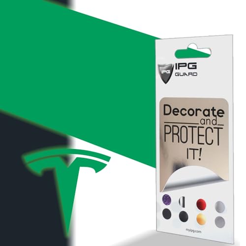 Image of IPG Compatible with Model Y Decal (8 Logo Set) Stickers Set Personalize Your Vehicle (Reflective Series - Green)