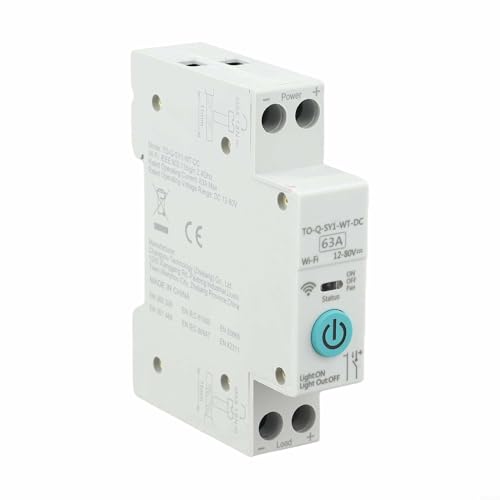 EfforPrac 1x For Tuya DC WIFI Smart Switch 63A 12-80V
