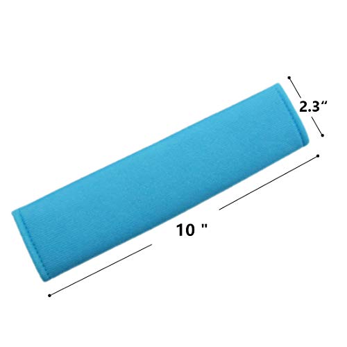 MIRKOO Car Seat Belt Cover Pad, 4-Pack Soft Car Safety Seat Belt Strap Shoulder Pad for Adults and Children, Suitable for Car Seat Belt, Backpack, Shoulder Bag, Laptop Computer Bag (Blue-4P) - Thumbnail 3