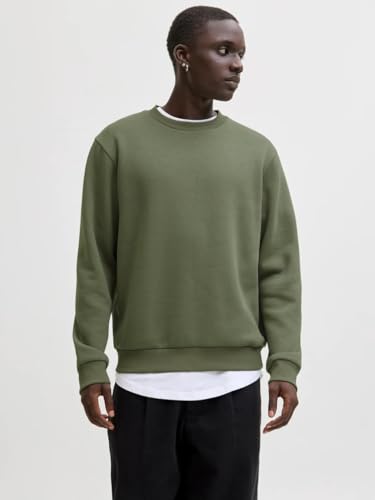 JACK & JONES Herren JJEBRADLEY Sweat Crew Langarm Sweater, Dusty Olive, XS 2