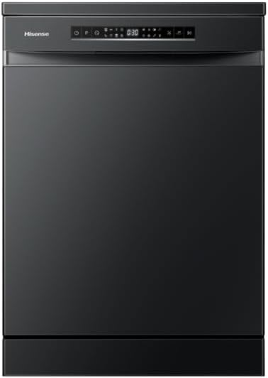 Hisense 15 Place 8 Programs FreeStanding Dishwasher Black Color Model HS623E91BST - 1 Year Warranty.