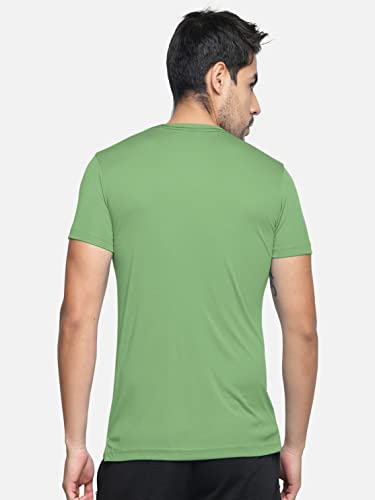 Image of BULLMER Solid Cotton Blended Half Sleeve Round Neck Tshirt for Men