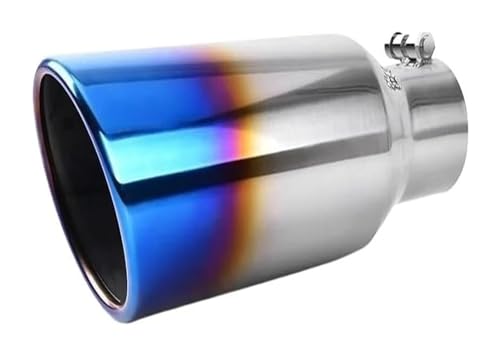Tuyau d'échappement voiture inox bleu anti-corrosion embout 2,5" robuste