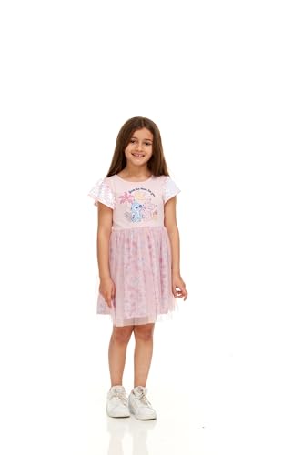 Disney Stitch & Angel Sequin Sleeve Tulle Dress-Girls Sizes 2-6x2