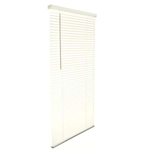 Living Accents Vinyl 1 In. Blinds 46 In. W X 64 In. H Alabaster Cordless #TOP27
