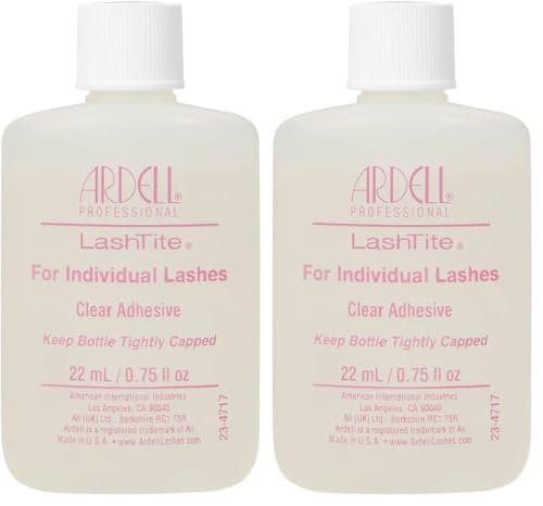 Ardell LashTite Lash Adhesive Clear for Individual Lashes, 0.75 oz (Pack of 2)