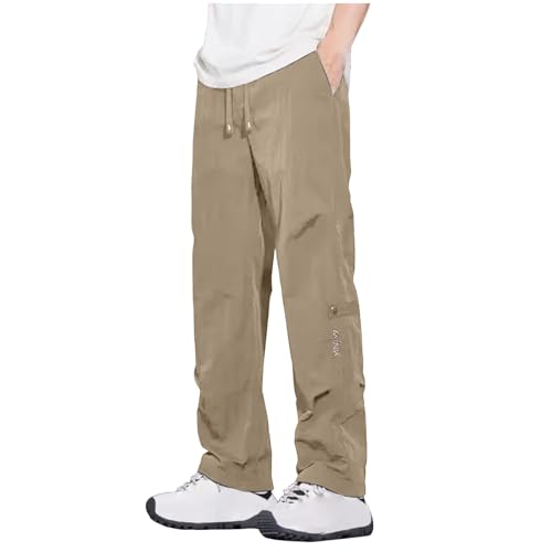 Mens Faux Silk Rayon Pants for Mens Pleated Straight Leg Basic Long Leg Fall Summer Pants 2025