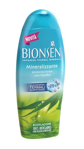 Bionsen Bain moussant minéralisant avec bambou et oligominéraux thermaux japonais, 550 ml