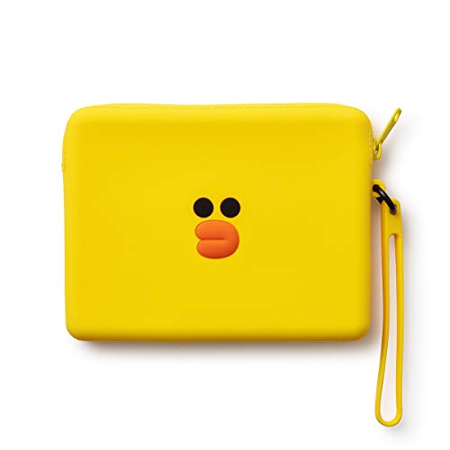 Line Friends SALLY Character Design Silicone Multi Purpose Toiletry Bag Pouch, Yellow