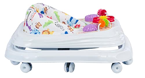 Royalde Lauflernhilfe Baby Walker Lauflernwagen Gehfrei Kindersitz Höhenverstellbar mit Spielzeug Funktionen Lenkrad und… – Bild 6