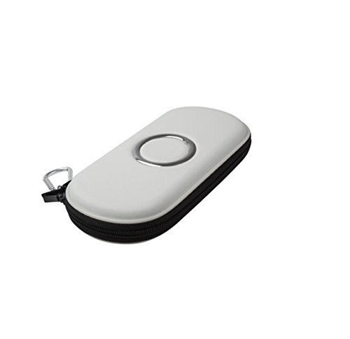 Generic Hard Carry Case Game Pouch Holder Cover Double Zipper Protective EVA Bag for PSP 1000 2000 3000 - Silver