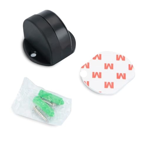 ZAWBNREOPC manilla puerta Tope de puerta de acero inoxidable, pegatina sin perforación, soporte a prueba de agua, tope de goma oculto, herrajes for muebles(Noir)