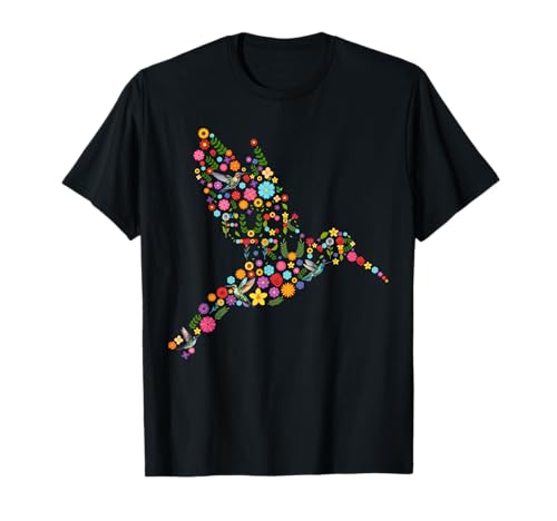 Subtle Anti Trump Floral Hummingbird Hidden Message T-Shirt