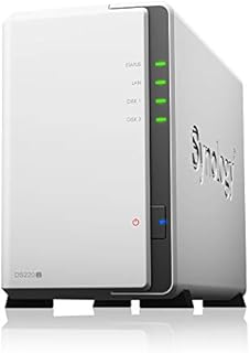 Synology 2 bay NAS DiskStation DS220j (Diskless), 2-bay; 512MB DDR4