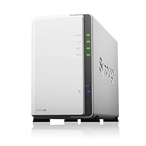 Synology 2 bay NAS DiskStation DS220j (Diskless), 2-bay; 512MB DDR4