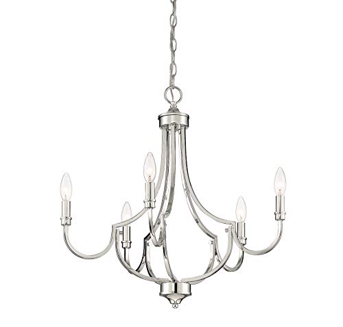Savoy House Auburn Polished Nickel 5-Light Chandelier #TOP27