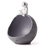 [NABESHI] 玄関 収納 小物入れ 鍵置き 鍵入れ 宇宙飛行士 置き物 オブジェ インテリア かわいい おしゃれ (グレー)