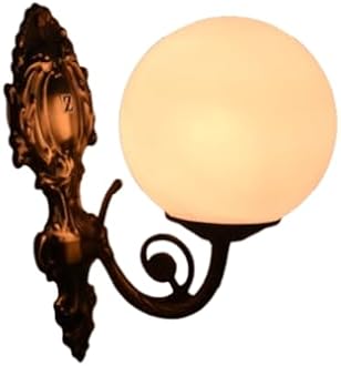 Traditional Indoor Wall Light Gold Color Globe Shape E27 Holder Upto 100-Watts Made in India (Bulb Not Included) Pack of 1(Matel) (Asian, 1)