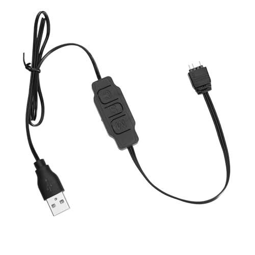AYHWP Controlador LED ARGB de 5 V, 3 pines, 70 cm, con USB, con botones, controlador ARGB para fans de PC y tiras de luz
