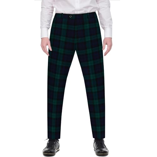 Mens Tailored fit Trousers - Various Scottish Tartans - Expandable Waist Band - Chinos Golf Trouser - Wedding Gift2