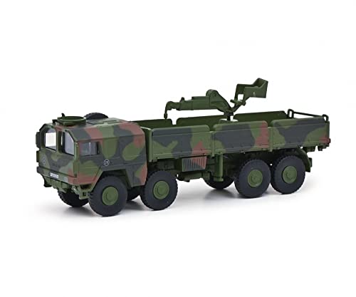 H0 (187) 452658500 - MAN 10t GL flecktarn mit Kran 187