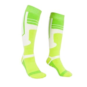 Sportcompressiekousen 3 paar heren en dames sport ski warme sokken Voor Mannen En Vrouwen (Color : Green, Size : M)