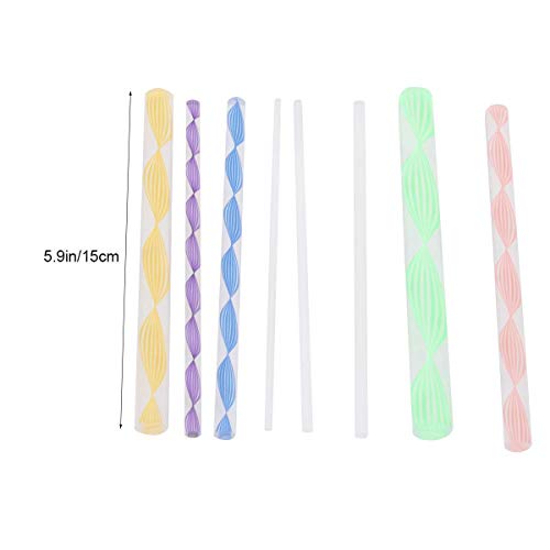 Sabahz Trading 8pcs Dotting Rods Acrylic Twist Sticks Wax Pencil Manicure Nail Art Tool,Mandala Art,Ceramic and Pottery Art - Image 2
