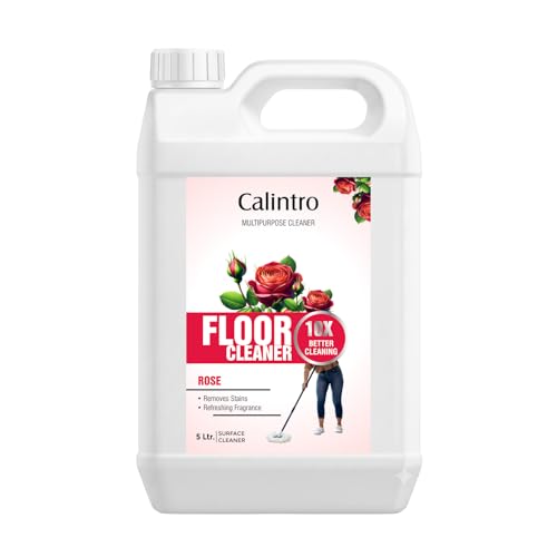 Image of Floor Cleaner Liquid 5L - Multipurpose Surface Cleaner with Long Lasting Fresh Fragrance | Removes Dirt, Stains & Odor | Suitable for Tiles, Marble, Granite, Ceramic & Bathroom Floors (Rose)