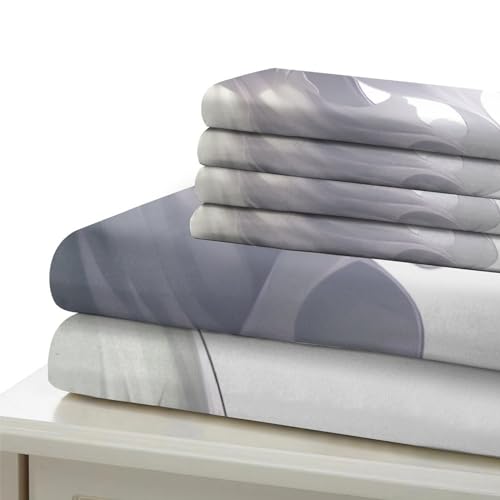 Housse de couette de qualité hôtelière parure de lit microfibre 3 pièces douce 135x200 - 6