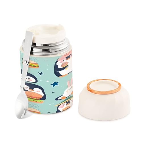Termo de comida de acero inoxidable de 500 ml para comer sano fuera 2