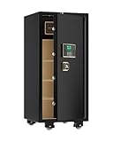 【𝐔𝐒 𝐒𝐓𝐎𝐂𝐊】TIGERKING 5.9 Cu.ft Extra Large Heavy Duty Safe Box, Big Home Safe with Double Safety Key Lock and Separate Lock Box, Digital safe with 2 Removable Shelf for Home Hotel Office, Black