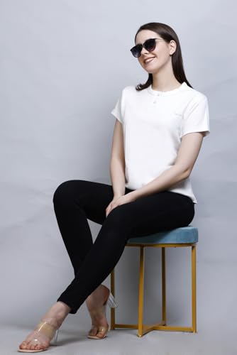 Image of CUPID Women Comfortable Cotton Round Neck Half Sleeve Casual T-Shirt, Sleep, Night, Yoga, Daily Gym n Lounge Wear Short Tee /Top for Girls
