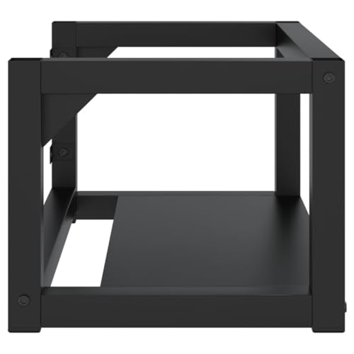 Mueble de baño de pared negro de 59 cm con espacio de almacenamiento compacto 5