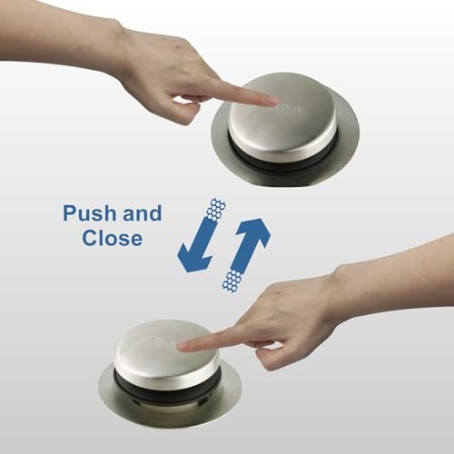 image for Brushed Nickel Tub Drain Tip-Toe Tub Trim Set Conversion Kit Assembly,