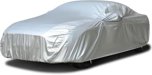 Image of Tecoom Car Cover Waterproof UV-Proof Windproof for All Weather Indoor Outdoor Mirror Pockets Coupe /Convertible /Sport Car Fit for Ford Mustang, Chevy Camaro, 183-193 Inches Length