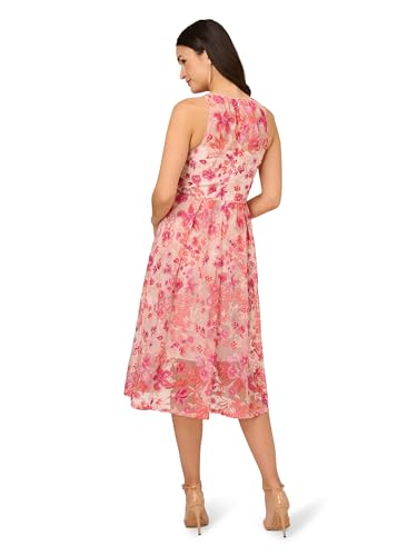 Image of Adrianna Papell Womens Embroidered Fit and Flare