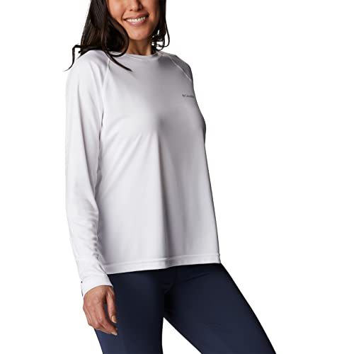 Columbia Women's Fork Stream Long Sleeve Shirt, White, Small #TOP4