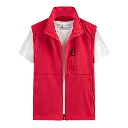 Chaleco de secado rápido Kelsiop talla XXXXXL con bolsillos para camping