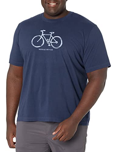 Life is Good Mens Bike Graphic T-Shirt,Mobile,Blue,Large, Mobile Device