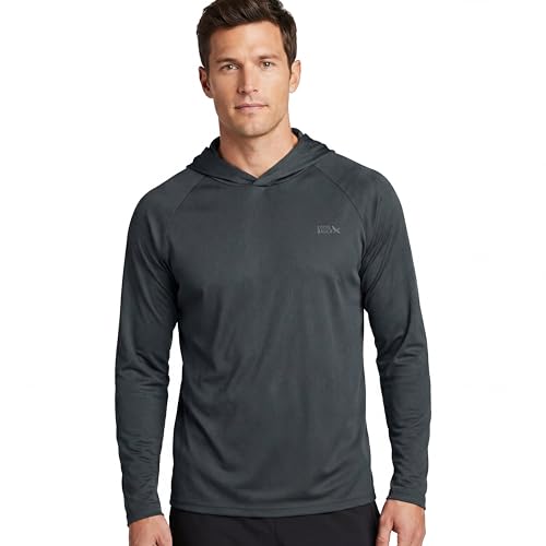 Eddie Bauer Men's Rash Guard Shirt, Honeycomb - Storm, Large