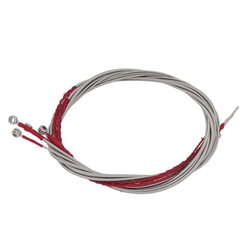 4Pcs Acoustic Bass String Set, Stainless Steel Bass String Replacement for Beginner Intermediate Professional Bass Player