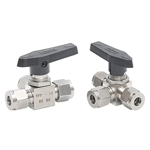 Raccord compression robinet en T 3mm inox pour circuit eau et gaz