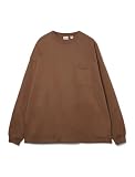 [グッドウェア] 長袖 ポケット Tシャツ ロンT スーパービッグ ヘビーウェイト 7.6オンス USAコットン メンズ 厚手 (XL, ブラウン)