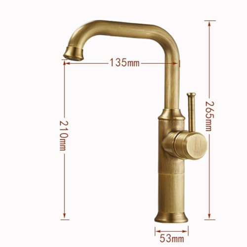 Grifo de lavabo antiguo de latón LWX con diseño giratorio de 360 grados para baño exclusivo 4
